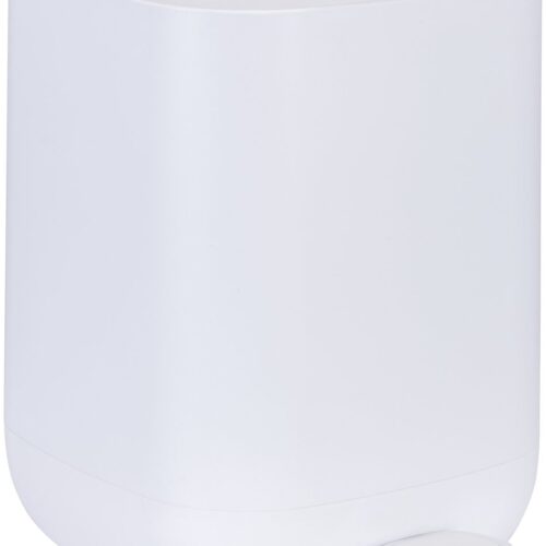 WENKO Afvalemmer Davos 6,5 liter mat wit - Prullenbak - Afvalbak - Vuilbak - Vuilnisbak