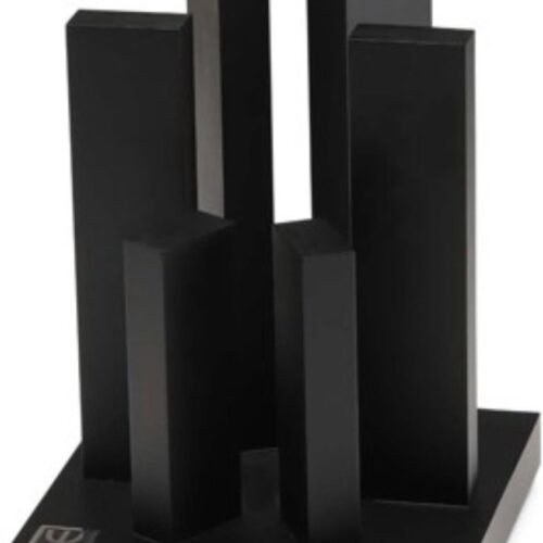 Yaxell Tower Messenblok - Magnetisch - Zwart Gelakt Beukenhout - Voor 6 Messen - Stijlvol Ontwerp