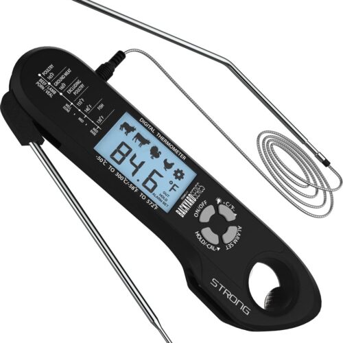 Backyard Series Vleesthermometer - Digitale BBQ Thermometer - Oventhermometer met Externe Sonde - Zwart