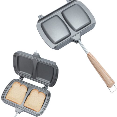 Boraboi® Veelzijdige Dubbelzijdige Grillpan voor Sandwiches, Wafels, Pannenkoeken en Meer