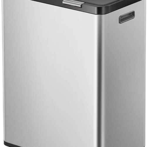 EKO - Essential Touch Recycler 2 Afvalemmer 30+30 liter - Stainless Steel Plastic - matrvs - Prullenbak