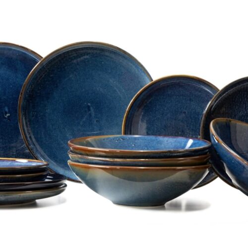 Fine2Dine Serviesset Nova - 12-delig / 4 personen - 4 dinerborden, 4 ontbijtborden en 4 diepe borden