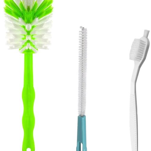 Ibenzoa® 3-delige Reinigingsborstelset voor Keukenmachines en Mixers, Inclusief Mengpot- en Messenborstel