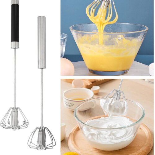 Ibenzoa® Halfautomatische Roterende Keukenmixer van Roestvrij Staal voor Efficiënt Mixen en Kloppen