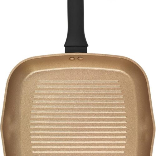 Inovra ® 28 cm Grillpan met Zeven Voudig Robuust Anti-aanbaklaag, Inductiegeschikt