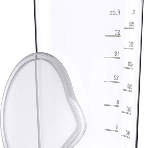 Maatbeker van kunststof, 600 ml, 20 oz, transparante beker, ideaal voor elektrische handmixers en staafmixers, drinkbeker.