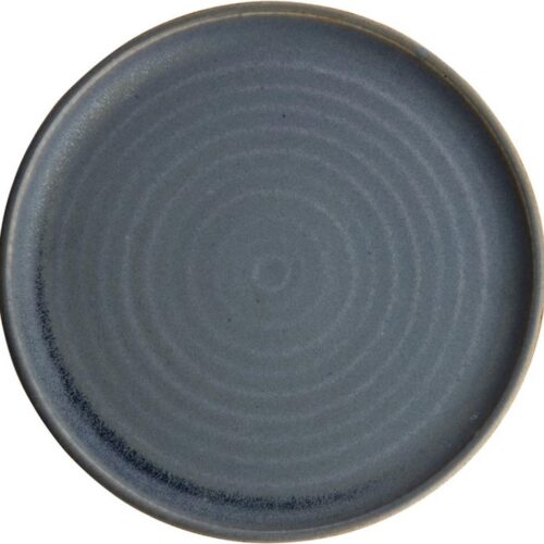 Olympia Canvas Ronde Borden Met Smalle Rand Blauw Graniet 26,5cm FA303