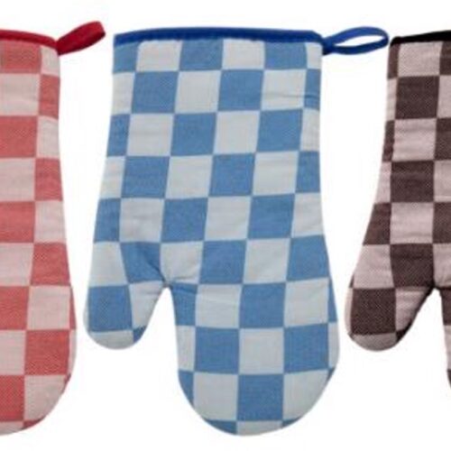 Ovenwant katoen ruit 17x28cm