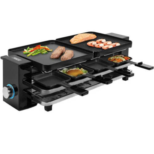 Princess 162925 Raclette Piano Black 8 gourmetstel