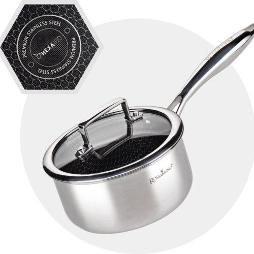 Rosmarino HexaPRO Sauspan - Pannen - Steelpan - Pannen - Pan - Sauspan Inductie - Steelpan 16 cm - Geschikt voor alle warmtebronnen