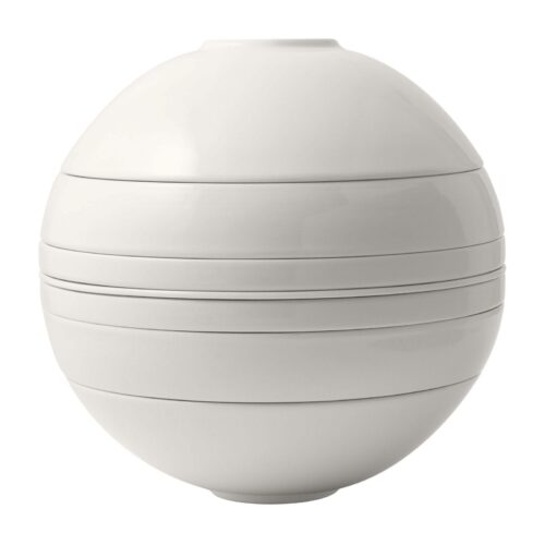 Villeroy & Boch Serviesset La Boule - Wit - 7-delig / 2 personen - 2x kom, 2x schaal, 2x universeel bord, 1x serveerschaal