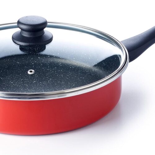 BRABANTIA TRADITION hapjespan antikleef - Ø 26 cm - Glazen deksel - Antikleef - Geschikt voor inductie