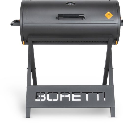 Boretti - Barilo 2.0 - houtskool barbecue - grilloppervlak 84 x 41 cm - Drie afzonderlijk uitneembare kolenmanden - Twee gietijzeren grillroosters - Eén gietijzeren bakplaat