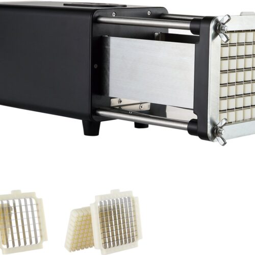 Elektrische Frietsnijder, Uitgerust met Aardappelsnijder met Roestvrijstalen Messen van 1/2 inch en 3/8 inch