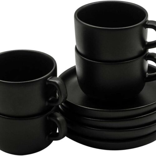 Eva Solo - Nordic Kitchen Kop en Schotel 20 cl - Zwart - Aardewerk