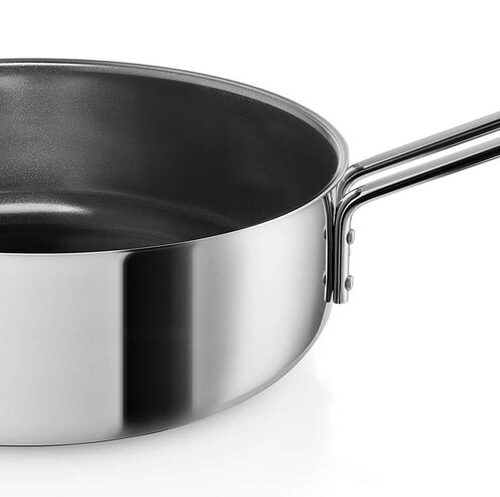 Eva Trio - Stainless Steel Slip-Let Ceramic Sauteerpan Ø 24 cm - Roestvast Staal - Zilver -