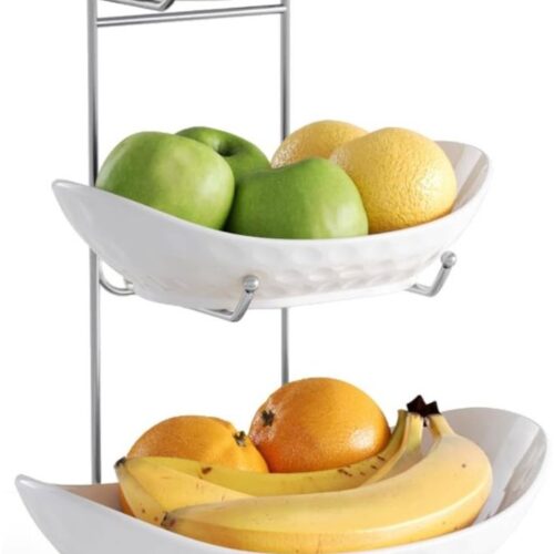 Fruitschaal - Fruitmand Etagere 3 laags - Wit