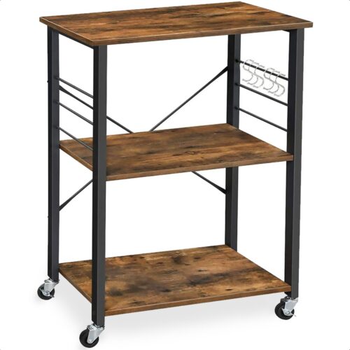 Goliving Keukentrolley - Keukenkast - Keukenrek - Serveerwagen - Keuken Organizer - Modern - 60 x 40 x 89 cm - Bruin