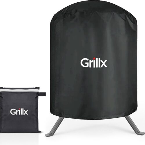 GrillX Kamado BBQ Hoes - 13 inch - Barbecue Hoes Waterdicht - Beschermhoes Rond met Trekkoord - BBQ Accesoires