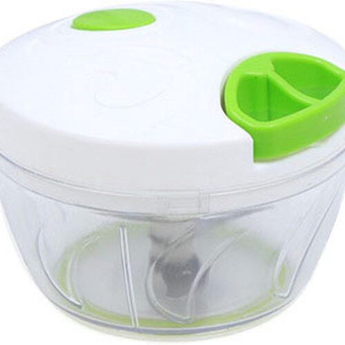 Hakmolen | Chopper | Wit | Handmatig | Roestvrij Staal | Groentesnijder | Groentehakker | Uiensnijder | Kruidensnijder | Met Trekkoord | Sterk en Stevig | Waterbestendig | Multifunctioneel