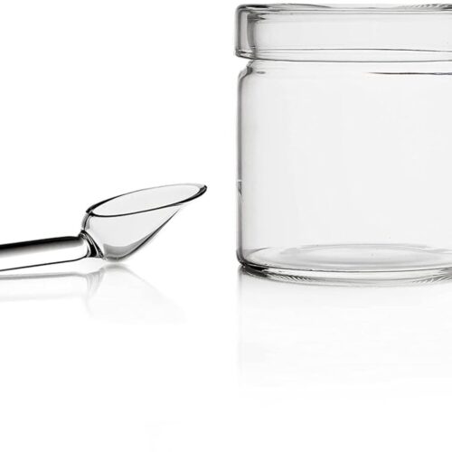 Handgemaakte suikerpot - Elegant borosilicaatglas - 20 cl