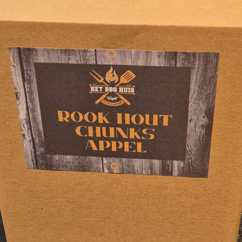 Het BBQ Huis Appel rook chunks 6,2L rook hout blokjes kamado barbecue rookhout, smoker, kamado, grill, barbecue, bbq, barbeque, rookhout, chuncks, blokken, rook, hout, appel,