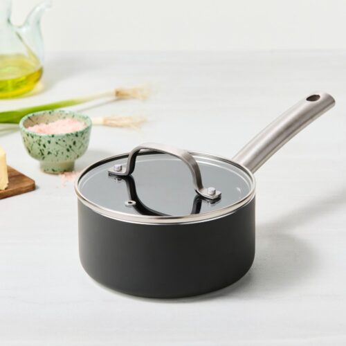 ISENVI Murray Steelpan met Deksel - 16 cm - Keramisch - RVS Greep - Sauspan - Geschikt voor Inductie - PFAS, PTFE en PFOA Vrij