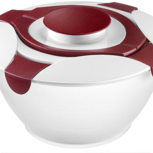 Ibenzoa® Multifunctionele Saladeschaal met Handige Handgrepen en Dressingcontainer voor Versheid