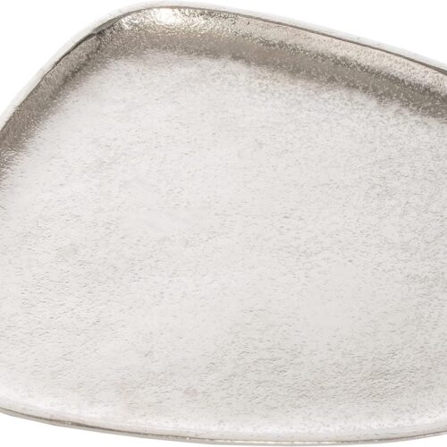 Ibenzoa® Ruwe Zilveren Aluminium Serveerschaal - Elegantie voor Uw Tafel
