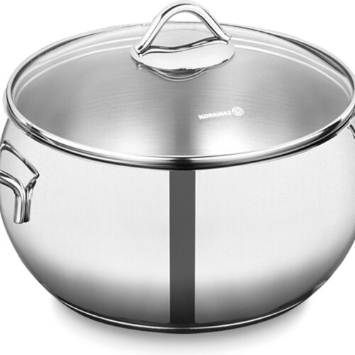 Korkmaz Tombik - RVS - kookpan - soeppan mini 1.8L 16 x 9 cm - Geschikt voor alle warmtebronnen ook inductie - Hoogwaardige RVS