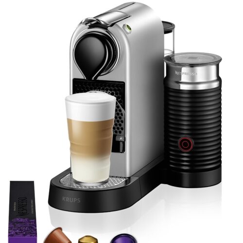 KrupsNespresso Citiz XN761B + Aeroccino Nespresso Zilver