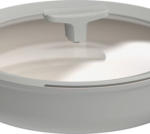 LEO Sauteerpan antikleef met dubbele handgreep en deksel Balance Moonmist - Ø 26cm - Grijs - PFAS-vrij