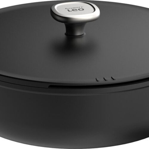 LEO Sauteerpan antikleef met dubbele handgreep met deksel Phantom - Ø 28cm - Zwart - PFAS-vrij
