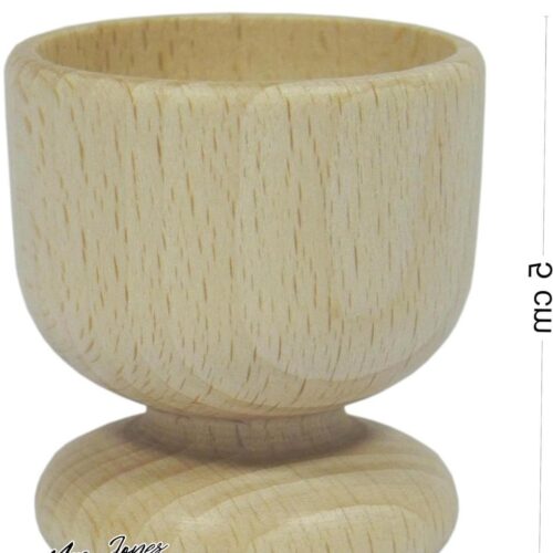 Mrs. Jones Premium Collection 4 houten eierdopjes - Beukenhout - Set van 4 - Paasaccessoires .