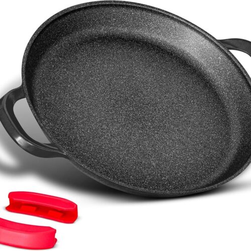 Paella Pan 40 cm - anti-aanbak - geschikt voor inductie - Black