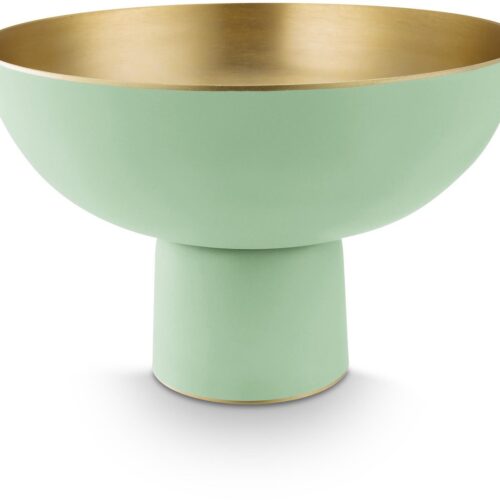 Pip Studio - Ronde Schaal - Serveerschaal - Groen - Metaal - 30x20cm