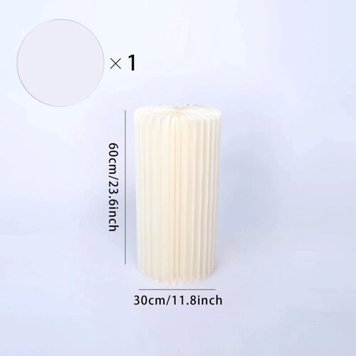 Plantentafel - Bloementafel - Taartplateau - Kerstzuil - Kerstdecoratie - Kerst Accessoire - Papieren cilinder - Opvouwbaar - Decoratie - Versiering - Bruiloft - Tafel - Kerst - Trouwerij - Bruiloft - Verjaardag - Feestje - Wit- Display - 60x30DM