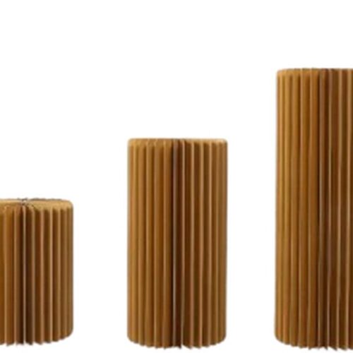 Plantentafel - Bloementafel - Taartplateau - Kerstzuil - Kerstdecoratie - Kerst Accessoire - Papieren cilinder - Opvouwbaar - Decoratie - Versiering - Bruiloft - Tafel - Kerst - Bruiloft - Verjaardag - Feestje - Goud - H20,40,60,80,100 CM - 5 STK