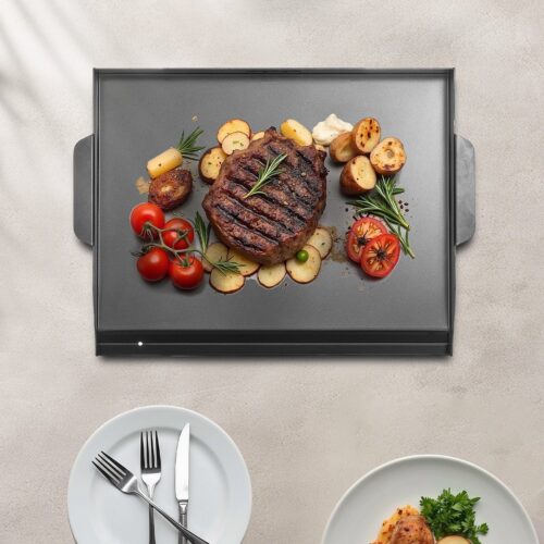 Pugsdrly 22x16 Inch Skillet Koolstofstaal Universele Grillpan Cookware