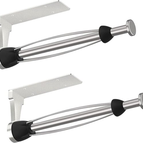 Retadou - Keukenrolhouder zonder boren, kast roestvrij staal, keukenrolhouder, zelfklevende of schroefbevestiging, Zewa rolhouder, verpakking van 2 stuks, voor badkamer en keuken