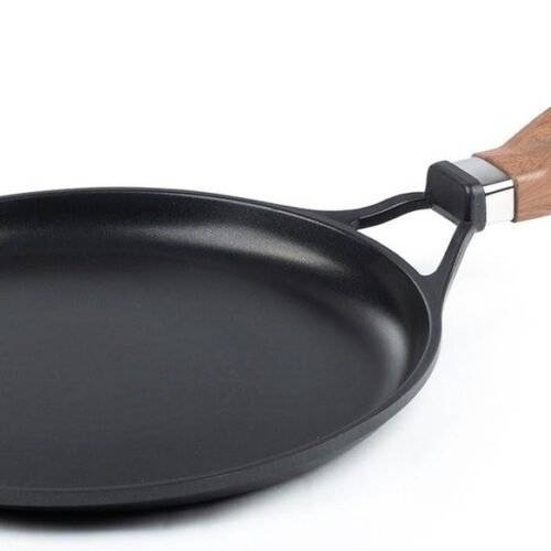 Rosmarino Black Line Pannenkoekenpan - Pannenkoekenpan inductie - Pancake Pan - Pannenkoekpan - Pannen - Pan Ø28cm - Geschikt voor alle warmtebronnen & vaatwasser - Aluminium - Zwart