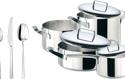 Sambonet Pannenset met Bestekcassette + deksels - Zilver - 7 Delig