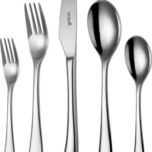 Sola Bestek Set Oase - 70 Delig Bestekset 8 Persoons - Modern - Vaatwasserbestendig - Zilverwit Premium Edelstaal 18/10 RVS - Zilver