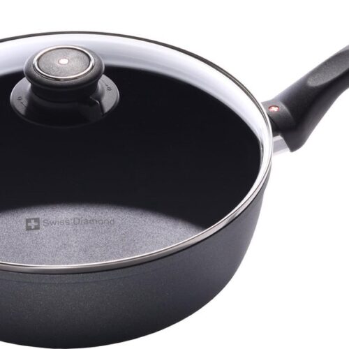 Swiss Diamond XD Sauteerpan - incl. Deksel - Ø 26 cm - 3.6 Liter - Zwart