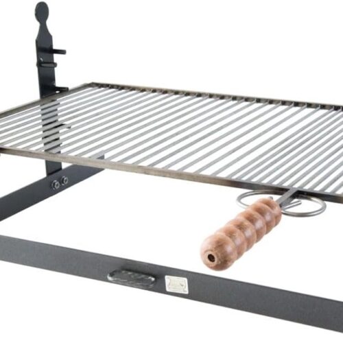 Verstelbare Grillpan met Standaard 60 x 37 cm - Hoogte Instelbaar voor Perfecte Kookresultaten
