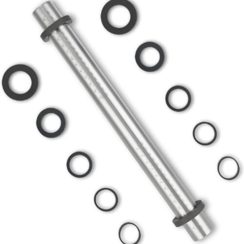 Verstelbare Roestvrijstalen Deegroller Met 5 Afneembare Siliconen Ringen - Bakaccessoires Voor Fondant - Pizza - Pasta - Gebak - Koekjes - Deeg (45 cm)