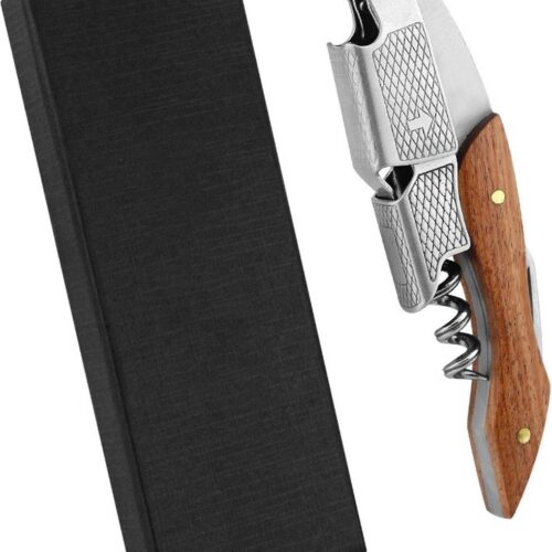 Vinata Panaro kurkentrekker - hout - kurkentrekker wijn - kelnersmes - kurkentrekkers - wijnopener - wijn opener - flessenopener - kurketrekker