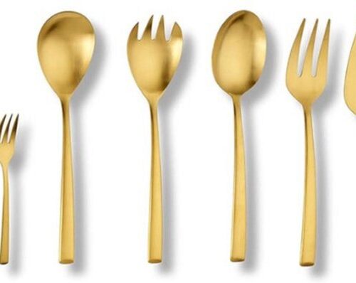 WNHB® Bestekset 68 delig goudkleurig - Luxe tafelbestek voor 12 personen - Roestvrij staal - Inclusief opbergcassette