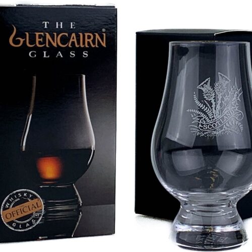Whiskyglas Gegraveerd met Distel - Glencairn Crystal Scotland