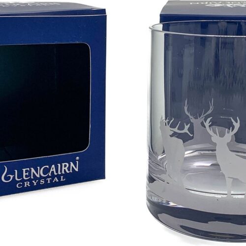 Whiskyglas Skyline Edelherten - Gegraveerd - Glencairn Crystal Scotland